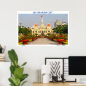 Reisposter: Gebouw van het Volkscomité, Ho Chi Poster (Thuiskantoor)