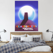 Reisposter Glastonbury Tor Somerset Canvas Afdruk (Insitu (Slaapkamer))