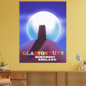 Reisposter Glastonbury Tor Somerset Canvas Afdruk (Insitu (Woonkamer))