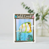Reisposter Gold Coast Australië. Briefkaart (Staand voorkant)