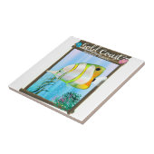 Reisposter Gold Coast Australië. Tegeltje (Zijkant)