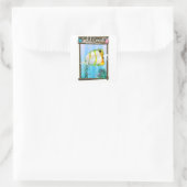 Reisposter Gold Coast Australië. Vierkante Sticker (Tas)