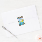 Reisposter Gold Coast Australië. Vierkante Sticker (Envelop)