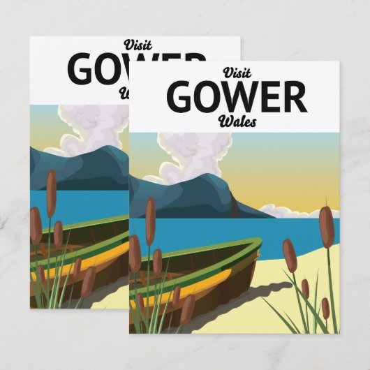 Reisposter Gower Wales (Voorkant / Achterkant)