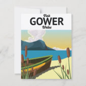 Reisposter Gower Wales (Achterkant)