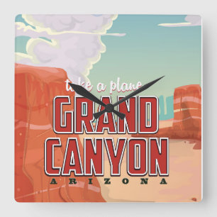 Reisposter Grand Canyon vintage Vierkante Klok
