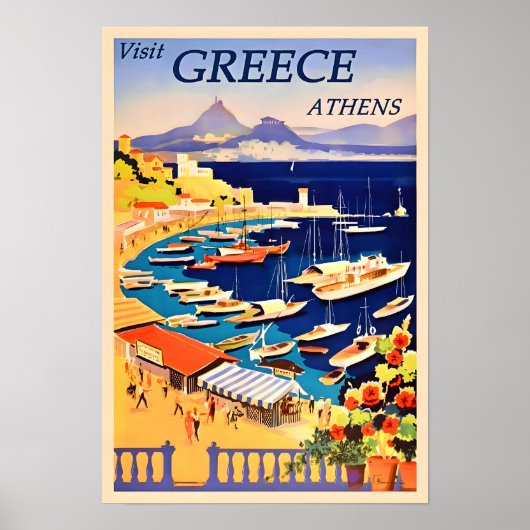 Reisposter Griekenland-Athene Poster (Voorkant)