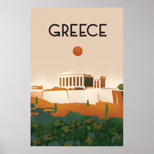 Reisposter Griekenland Athene Poster