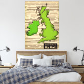Reisposter Groot-Brittannië Per Spoor Canvas Afdruk (Insitu (Slaapkamer))