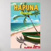 Reisposter Hapuna Hawaii Poster (Voorkant)