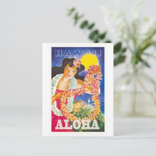  reisposter Hawaii Briefkaart (Staand voorkant)
