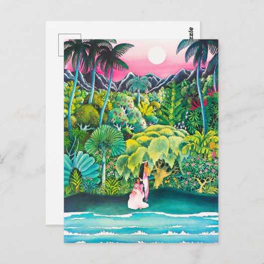  reisposter Hawaii Briefkaart (Voorkant / Achterkant)