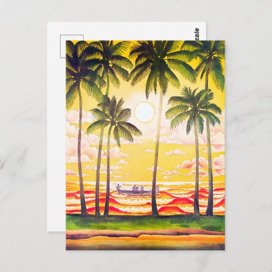 reisposter Hawaii Briefkaart (Voorkant / Achterkant)