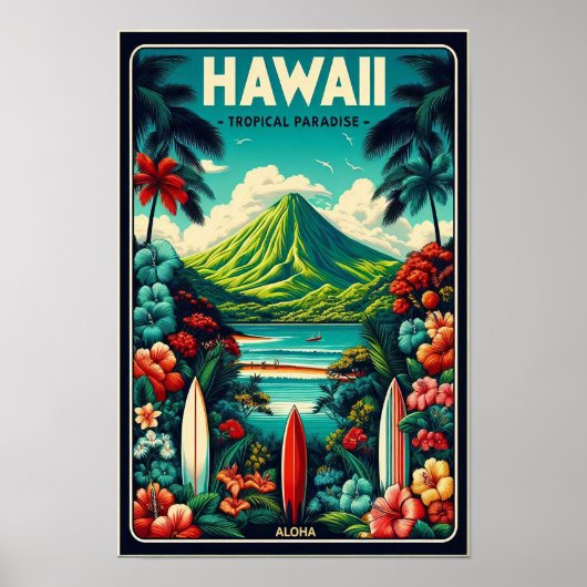  reisposter Hawaii Poster (Voorkant)