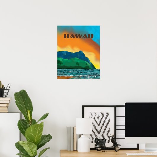  reisposter Hawaii Poster (Thuiskantoor)