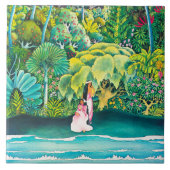 reisposter Hawaii Tegeltje (Voorkant)