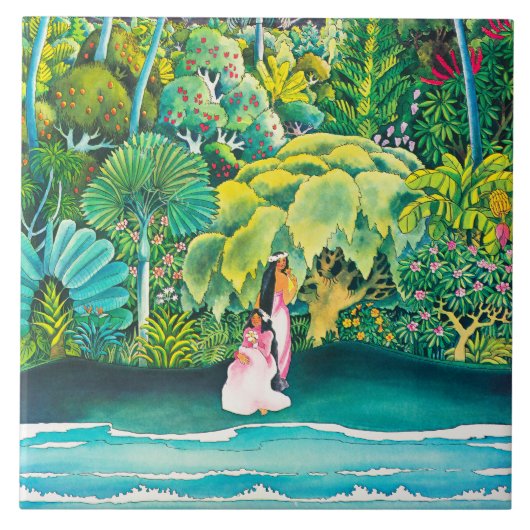  reisposter Hawaii Tegeltje (Voorkant)