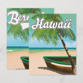 Reisposter Hawaii Tropical Beach (Voorkant / Achterkant)