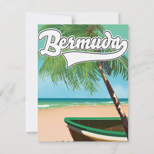 Reisposter Hawaii Tropical Beach (Achterkant)