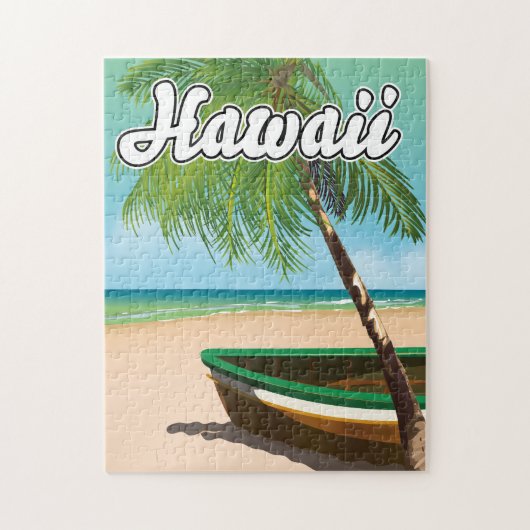 Reisposter Hawaii Tropical Beach Legpuzzel (Verticaal)