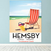 Reisposter Hemsby Norfolk Canvas Afdruk (Insitu (Houten vloer))