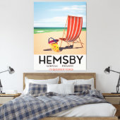 Reisposter Hemsby Norfolk Canvas Afdruk (Insitu (Slaapkamer))