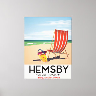 Reisposter Hemsby Norfolk Canvas Afdruk