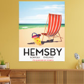 Reisposter Hemsby Norfolk Canvas Afdruk (Insitu (Woonkamer))