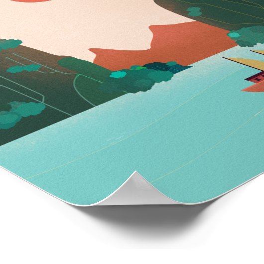 Reisposter HOi An Town Vietnam Poster (Hoek)