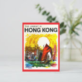 reisposter Hongkong Briefkaart (Staand voorkant)