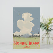 Reisposter Honshu eiland, Japan Briefpapier (Staand voorkant)