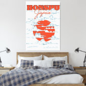 Reisposter Honshu Japan Canvas Afdruk (Insitu (Slaapkamer))