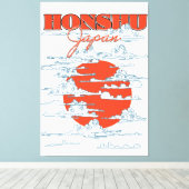 Reisposter Honshu Japan Canvas Afdruk (Insitu (Houten vloer))
