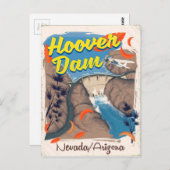 Reisposter Hoover Dam Nevada/Arizona Briefkaart (Voorkant / Achterkant)