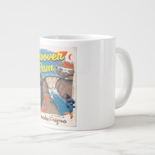 Reisposter Hoover Dam Nevada/Arizona Grote Koffiekop (Voorkant rechts)