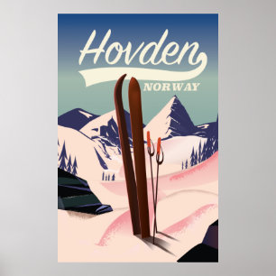 Reisposter Hovden Norway Ski. Poster