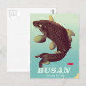 Reisposter in Busan Zuid-Koreaanse stijl Briefkaart (Voorkant / Achterkant)