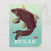 Reisposter in Busan Zuid-Koreaanse stijl Briefkaart (Voorkant)