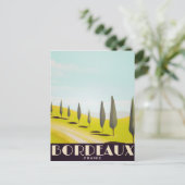 Reisposter in de Franse  stijl Bordeaux Briefkaart (Staand voorkant)