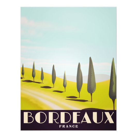 Reisposter in de Franse stijl Bordeaux Foto Afdruk (Voorkant)