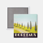Reisposter in de Franse stijl Bordeaux Magneet (Voorkant / Achterkant)