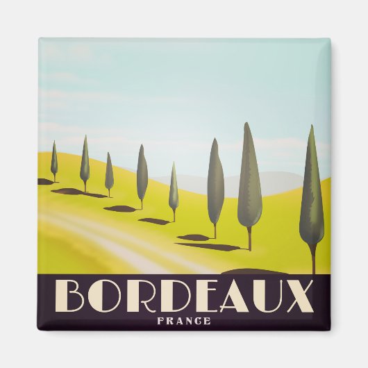 Reisposter in de Franse stijl Bordeaux Magneet (Voorkant)