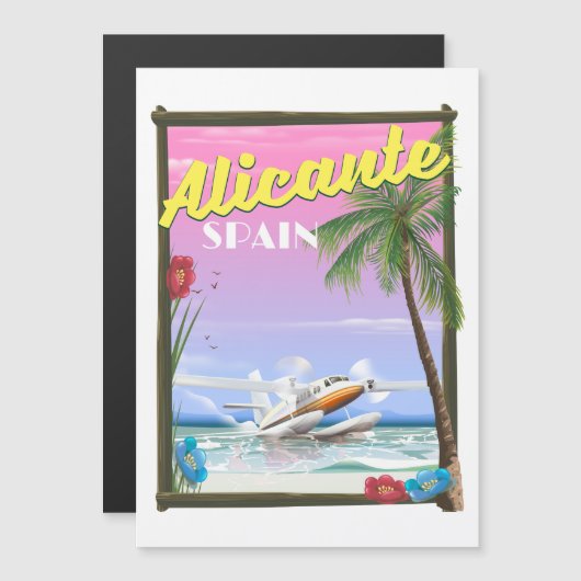 Reisposter in de  stijl Alicante Spanje (Voorkant / Achterkant)