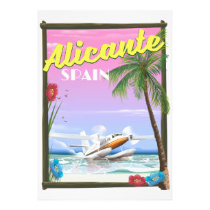 Reisposter in de stijl Alicante Spanje Foto Afdruk