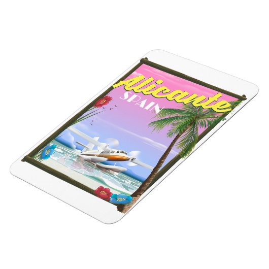 Reisposter in de  stijl Alicante Spanje Magneet (Linkerzijde)
