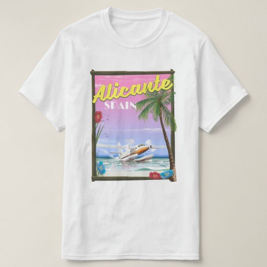 Reisposter in de  stijl Alicante Spanje T-shirt (Design voorkant)