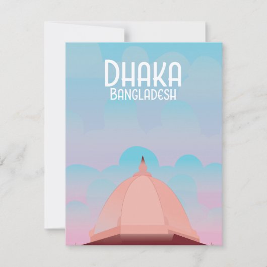 Reisposter in de stijl Dhaka Bangladesh. (Voorkant)