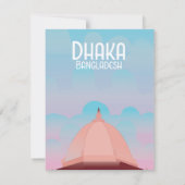 Reisposter in de stijl Dhaka Bangladesh. (Achterkant)