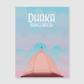 Reisposter in de stijl Dhaka Bangladesh. (Voorkant)
