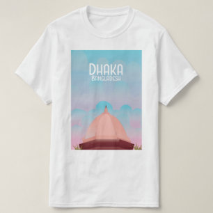 Reisposter in de stijl Dhaka Bangladesh. T-shirt